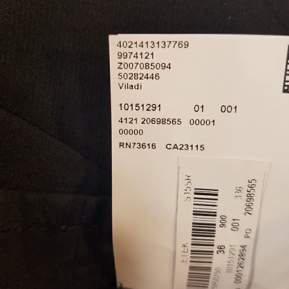 BOSS by Hugo Boss VILADI Pencil Skirt Black Size 4 Decorative Seams Front